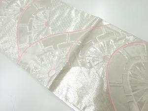 アンティーク　波車模様織り出し袋帯(材料)